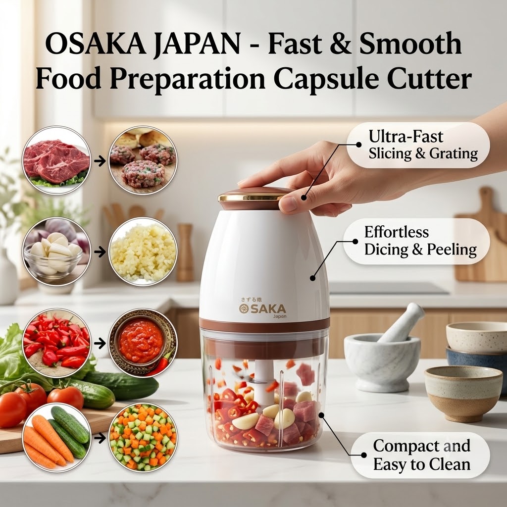 Osaka japan Fast and Smooth Food Preparation Capsule Cutter -Graters,