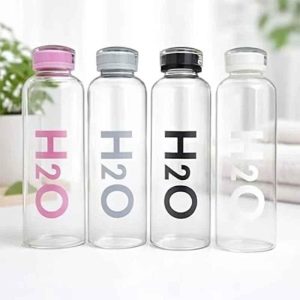 H2O Borosilicate Glass Water Bottles