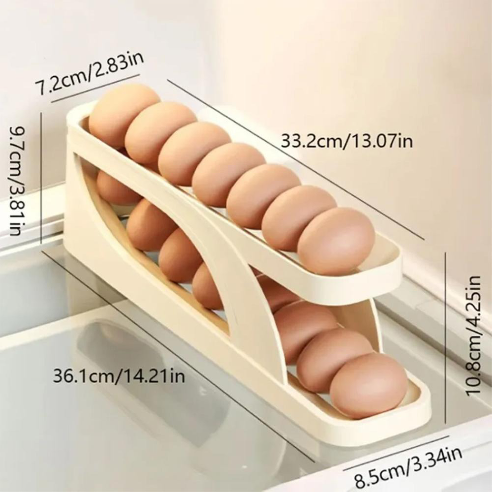 Automatic Roll-Down Double-Layer Egg Organizer - Image 7