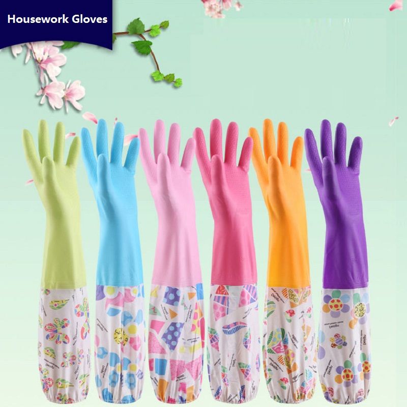 Floral Kitchen Cleaning Gloves - Image 3