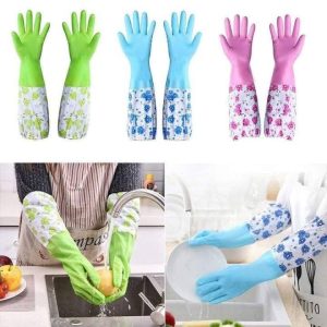 Floral Kitchen Cleaning Gloves