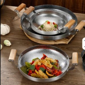 Premium Stainless Steel Hammered Dry Pot